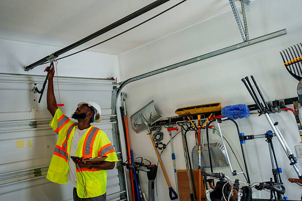 Professional Garage Door technician working in Lake City, IA
